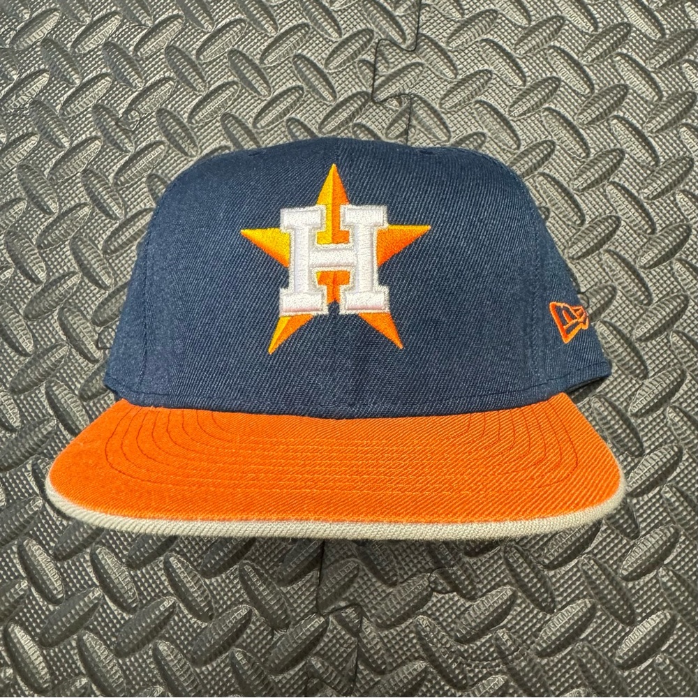 NEW ERA Astro Houston Fitted Navy/Orange Cap
